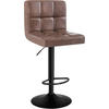 BARHOCKER 1er Set, Kunstleder in Antiklederoptik, Stahl - Dunkelbraun, Metall (44/114/39cm) - Woltu