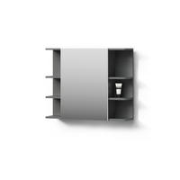 BADSPIEGELSCHRANK Fucino Anthrazit 79.6 x 64 cm - Anthrazit, Holzwerkstoff (79.6/64/21.2cm) - Livinity®