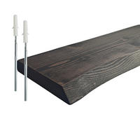 WANDREGAL - Schwarz, Holz (100/3/22cm) - Relaxdays