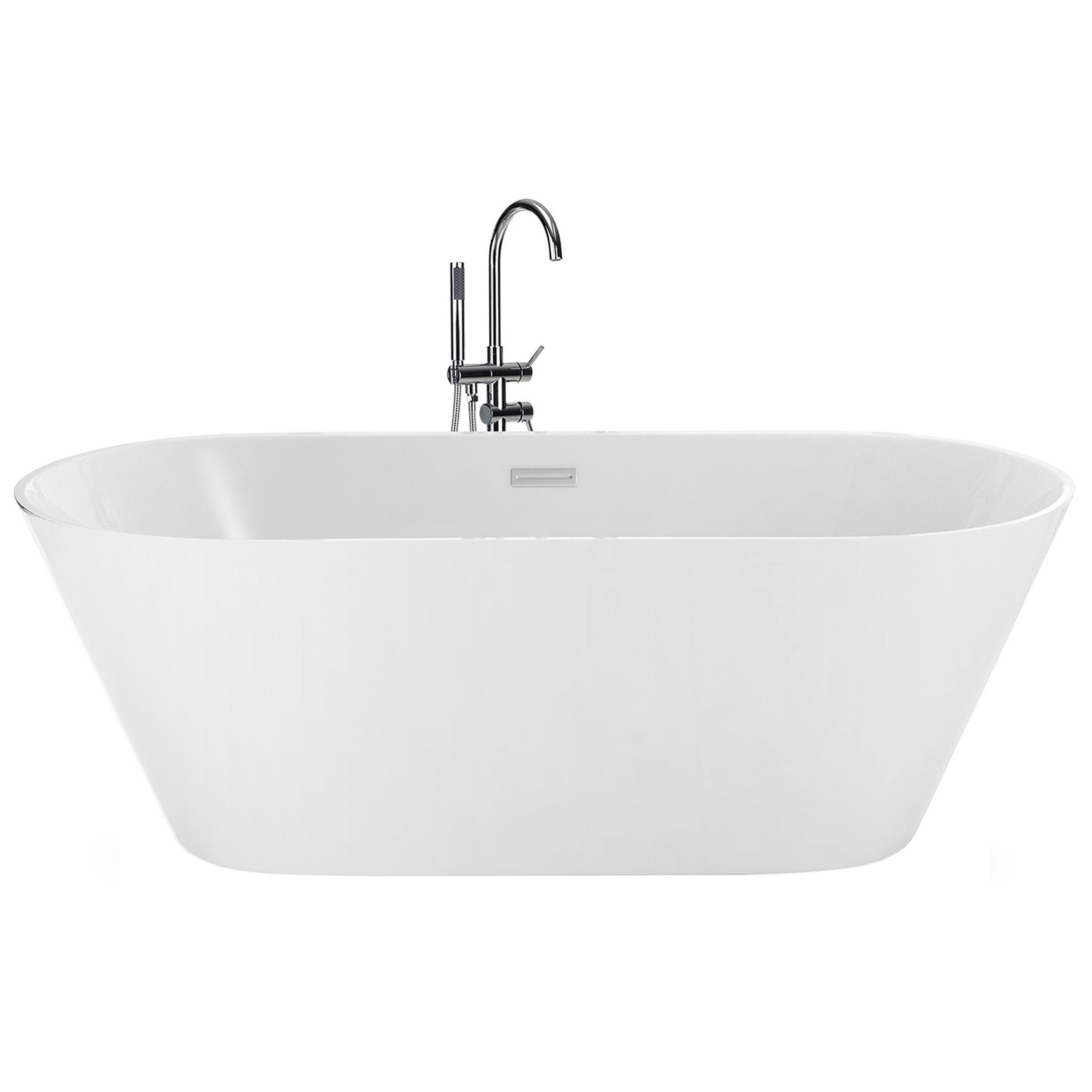 BADEWANNE 80x160x58 cm weiß Havana - Weiß, Kunststoff (80/58/160cm) - Beliani