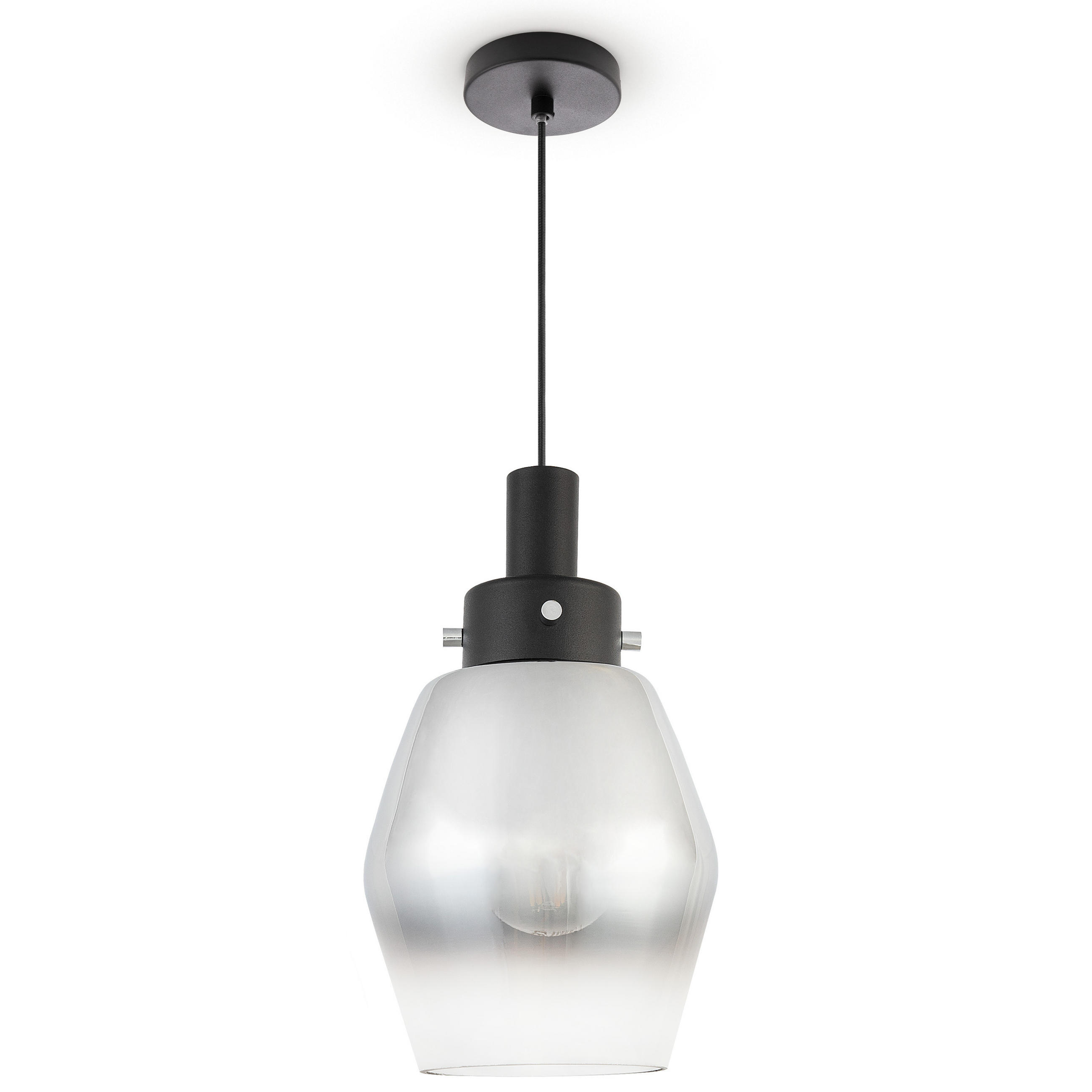 PENDELLEUCHTE Dora - Schwarz, Metall (14/14/25.4cm) - Paco Home