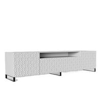TV-SCHRANK Weiß ALI Mit Dekorativen Fronten 200 cm - Weiß, Holzwerkstoff (200/53/41cm) - Sepro Meble