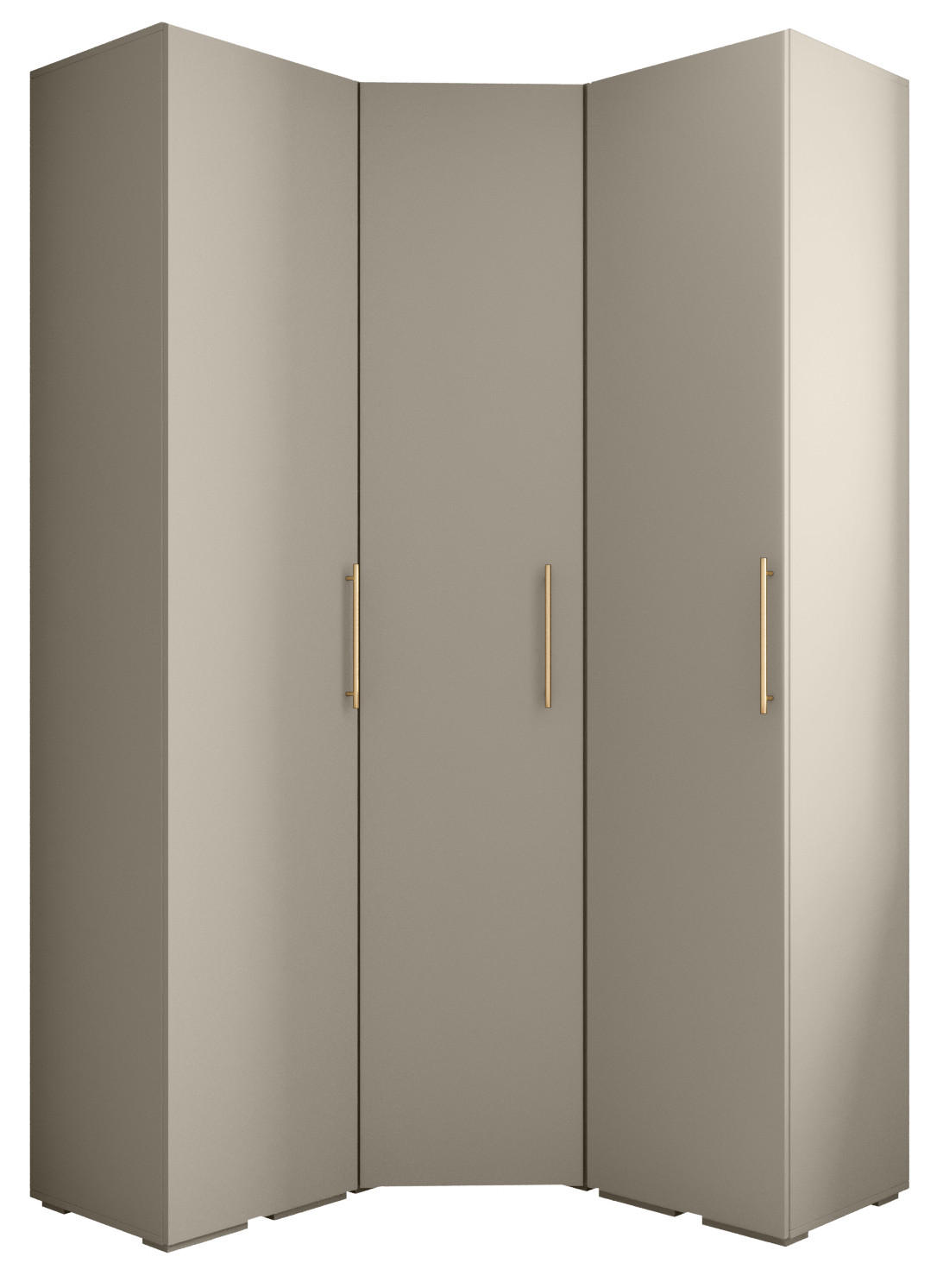 GARDEROBEN-SET 236,7/131,7/47 - Kaschmir/Goldfarben, Holz/Kunststoff (131.7/236.7/47cm) - Abiks Möbel