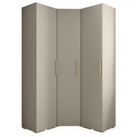 GARDEROBEN-SET 236,7/131,7/47 - Kaschmir/Goldfarben, Holz/Kunststoff (131.7/236.7/47cm) - Abiks Möbel