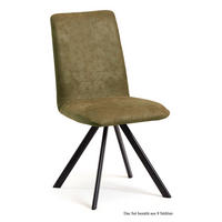 ESSZIMMERSTUHL (8er-Set) Datja 47x92x60 Schwarz/Olivgrün - Schwarz/Olivgrün, Kunststoff (60/92/47cm) - 58aufmkessel