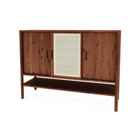 KOMMODE INA Wildeiche - Dunkelbraun, Holz (142/101/46cm) - byoak