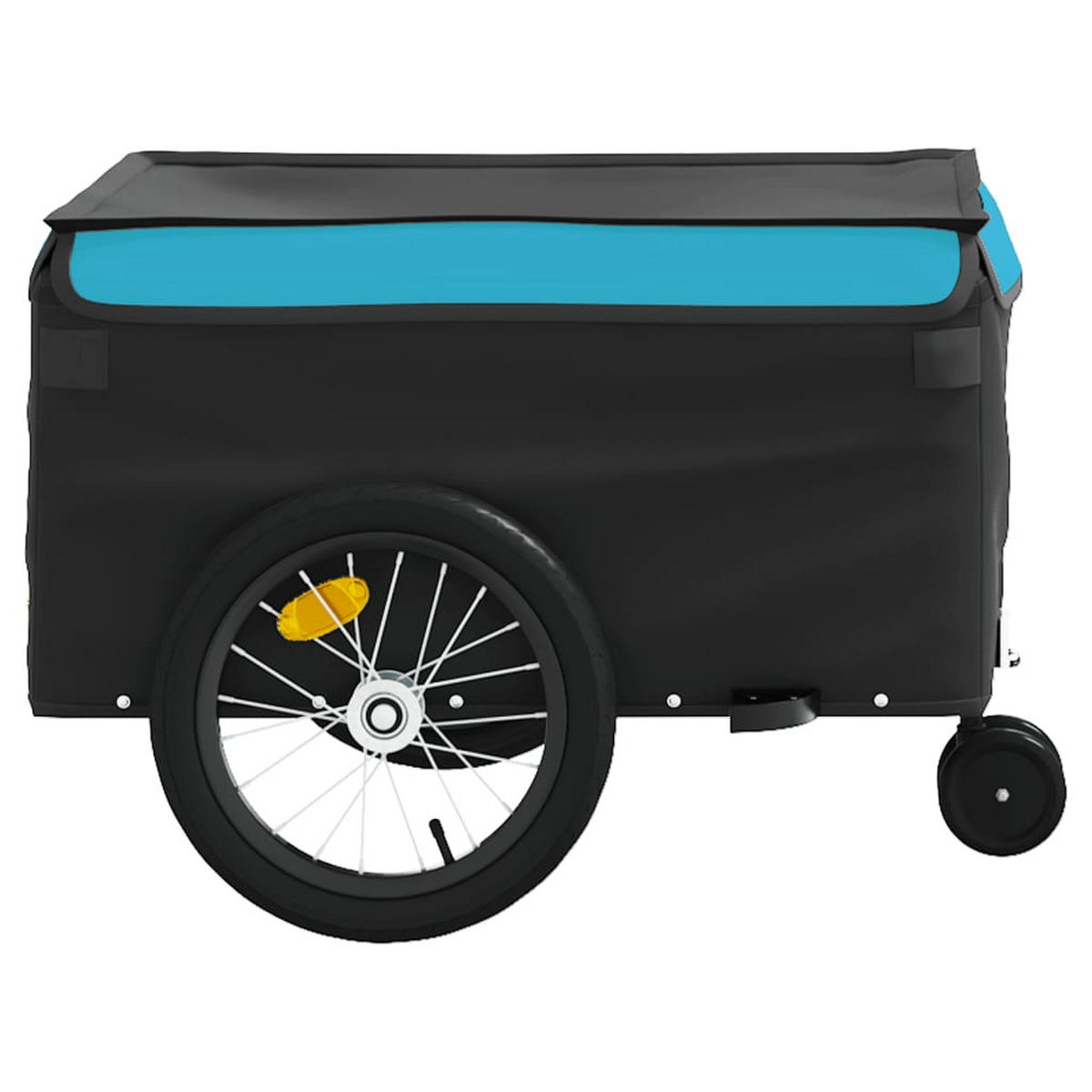 FAHRRADANHÄNGER Schwarz Und Blau 45 Kg Eisen - Blau, Metall (62.5/52/124cm) - vidaXL