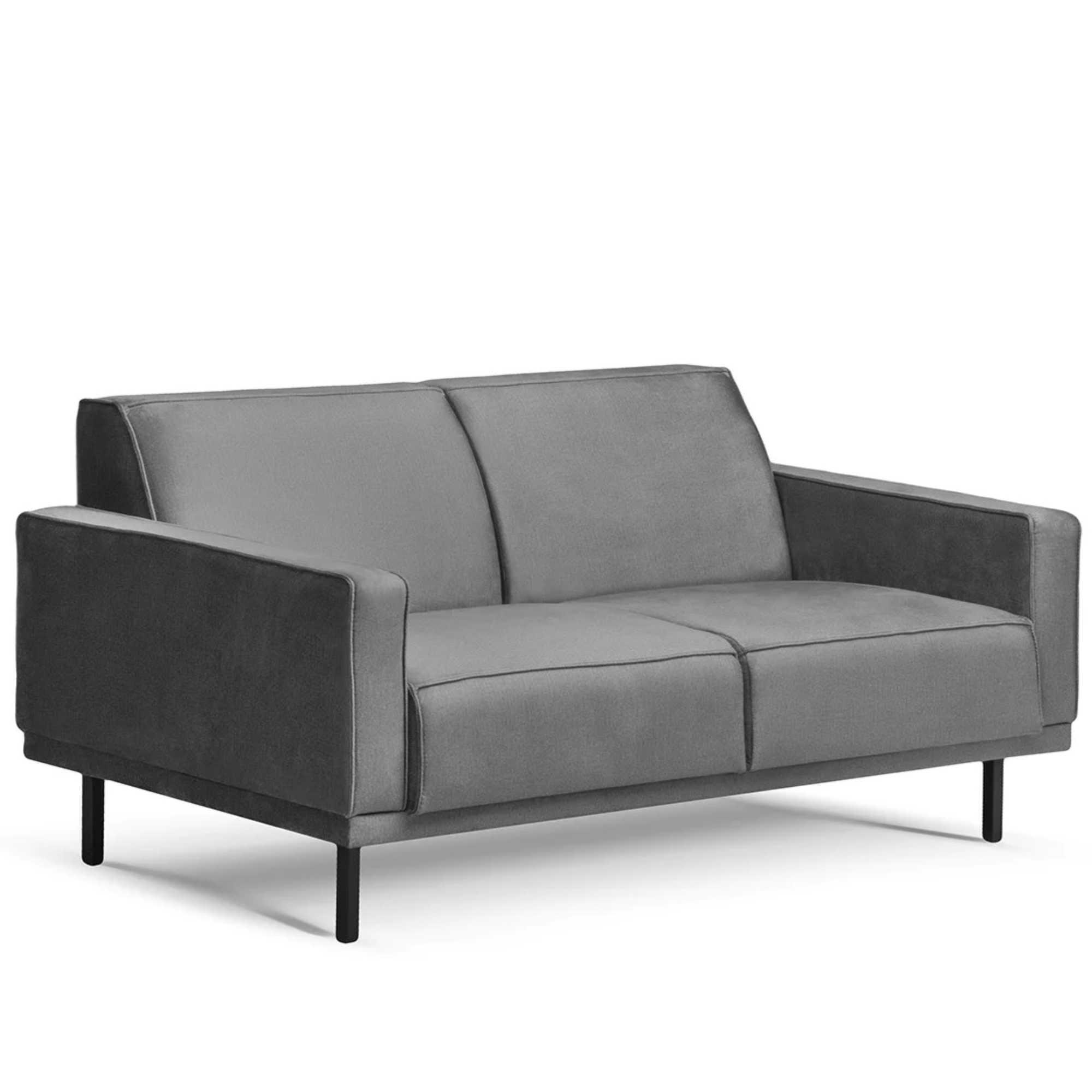 EINZELSOFA BARO 2-Sitzer,Dunkelgrau - Dunkelgrau, Holz/Textil (150/71/81cm) - KONSIMO®