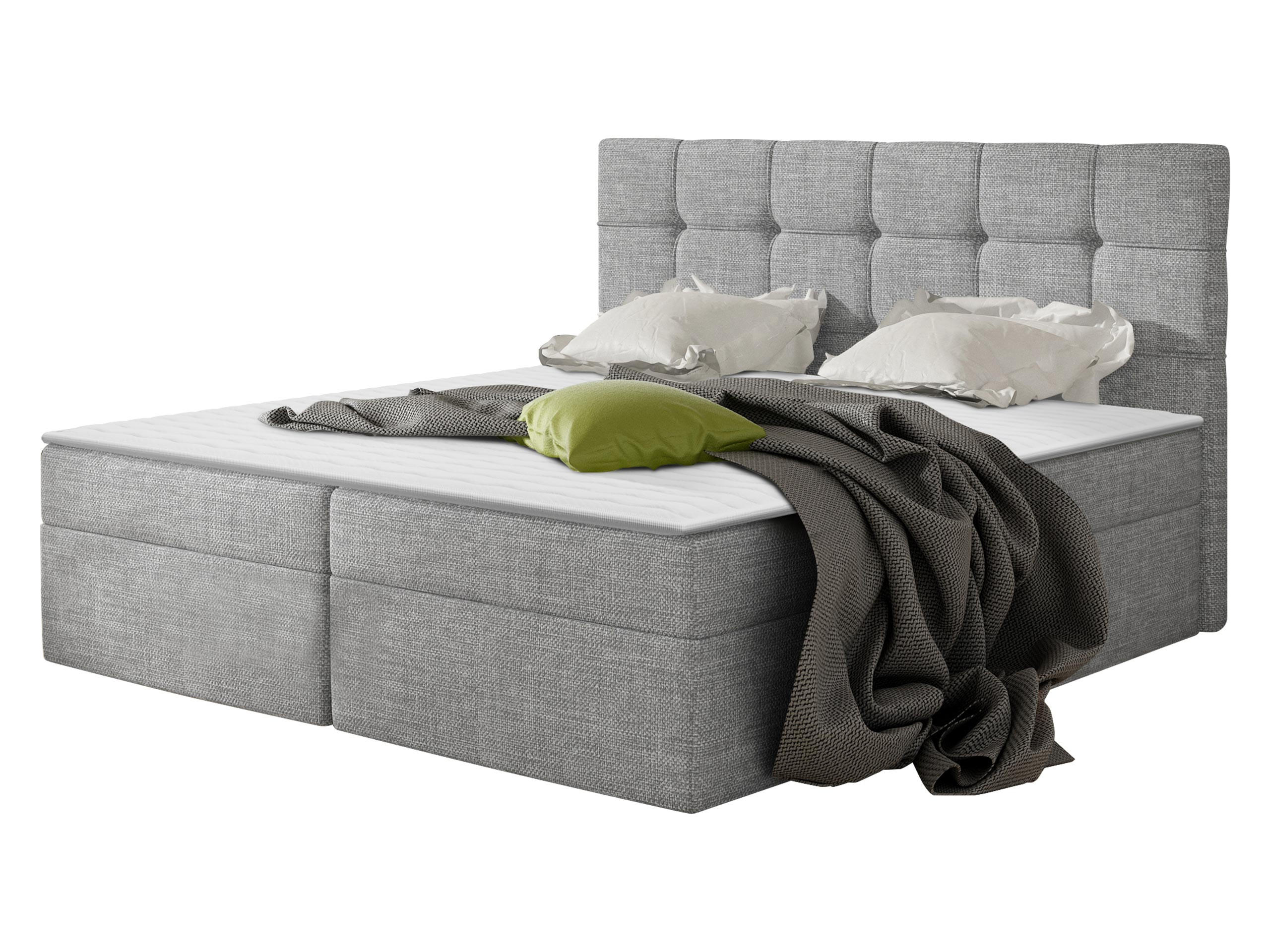 Mirjan24 Boxbett Hellgrau 180x200 cm