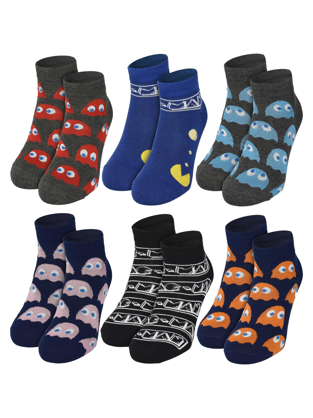 ADVENTSKALENDER Pac-Man mit 12 Paar Socken Größe 40-45 - Multicolor, Textil (37/5/26.5cm) - United Labels