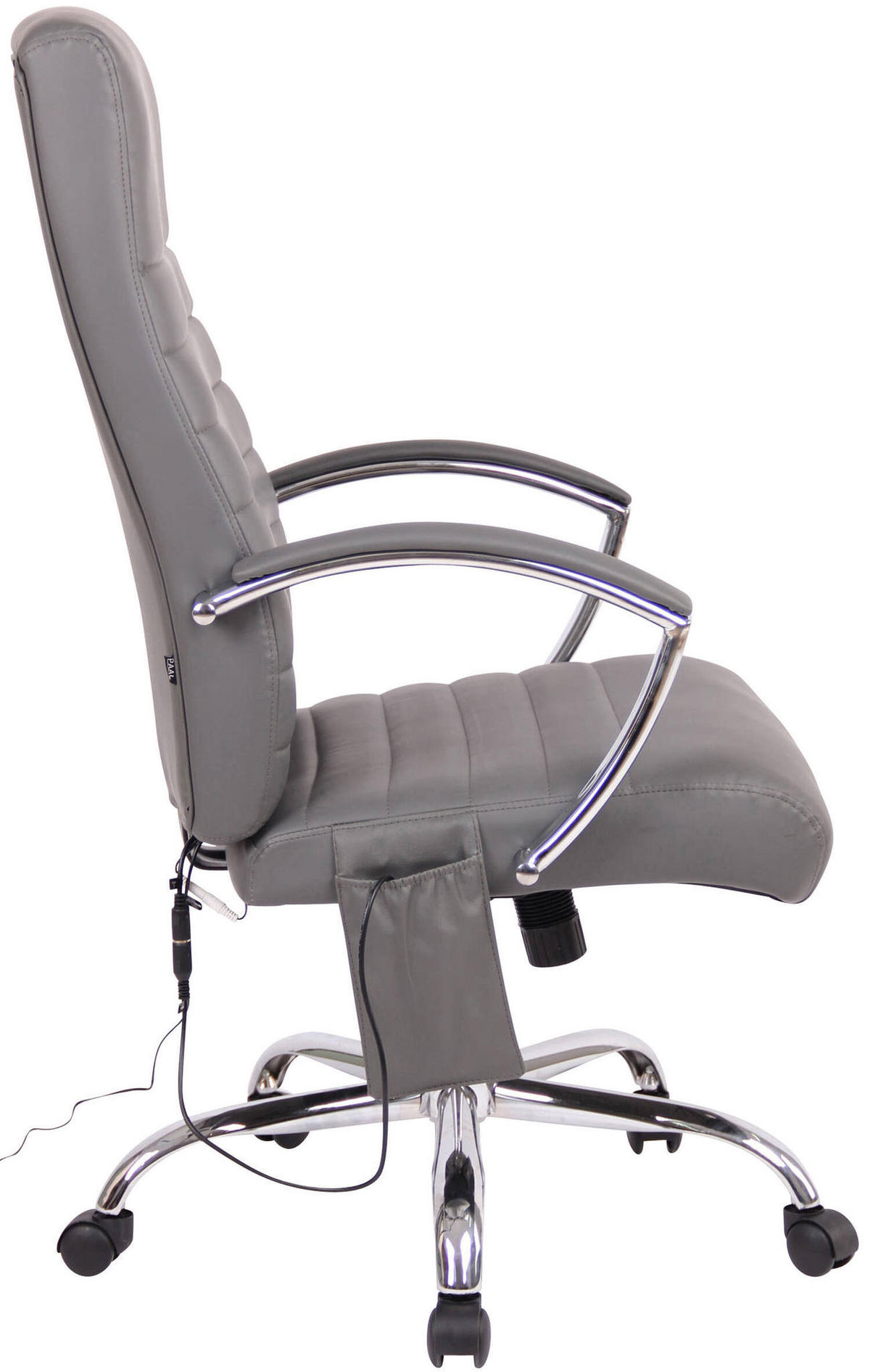 BÜROSTUHL Vallon, Kunstleder mit Massagefunktion Grau - Grau, Kunststoff/Textil (58/123/72cm) - TPFLiving