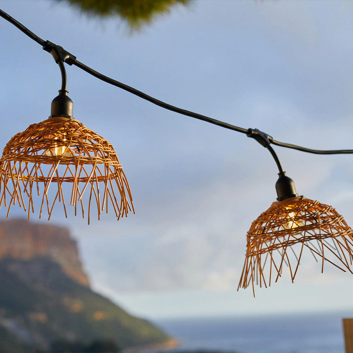 LICHTERKETTE HAWAII hellbraun - Hellbraun, Naturmaterialien (600cm) - Lumisky