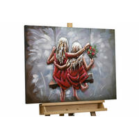 METALLBILD Taupe 80/60 cm - Rot/Grau, Metall (80/60cm) - KUNSTLOFT