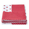 ÜBERWURF 150/200 cm, Herz-Muster, 100% Baumwolle - Rot, Textil (150/200cm) - Homescapes