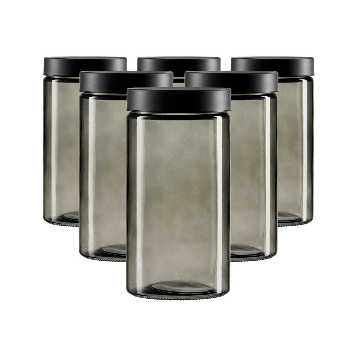 VORRATSGLÄSER Lumos grau 2 l 6er Set - Grau, Glas (11/27/11cm) - Ritzenhoff Breker