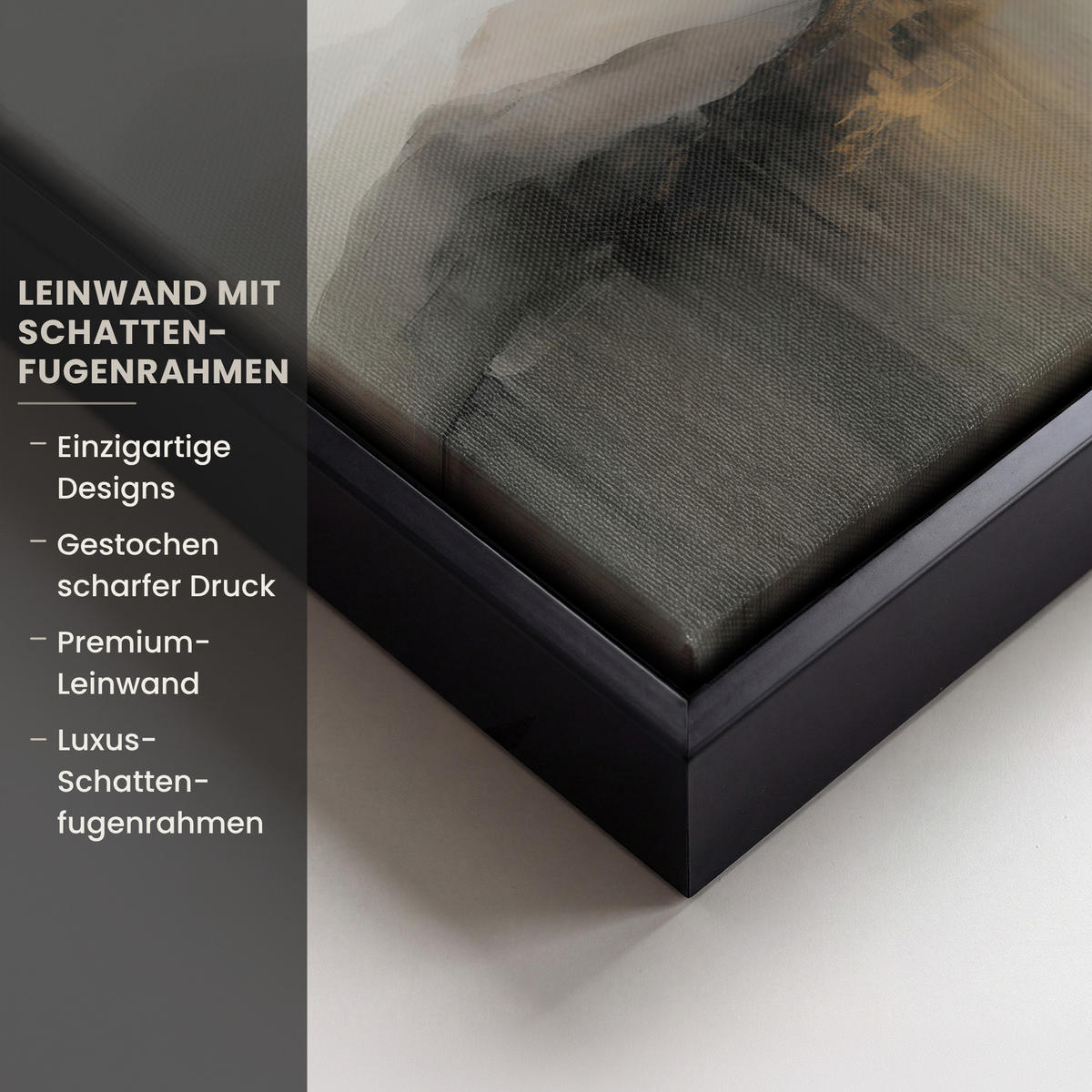 LEINWAND Bilder mit Rahmen - Hügel - Abstrakt - Kreuz - Christentum - 30x20 - Beige, Textil (30/20cm) - MuchoWow