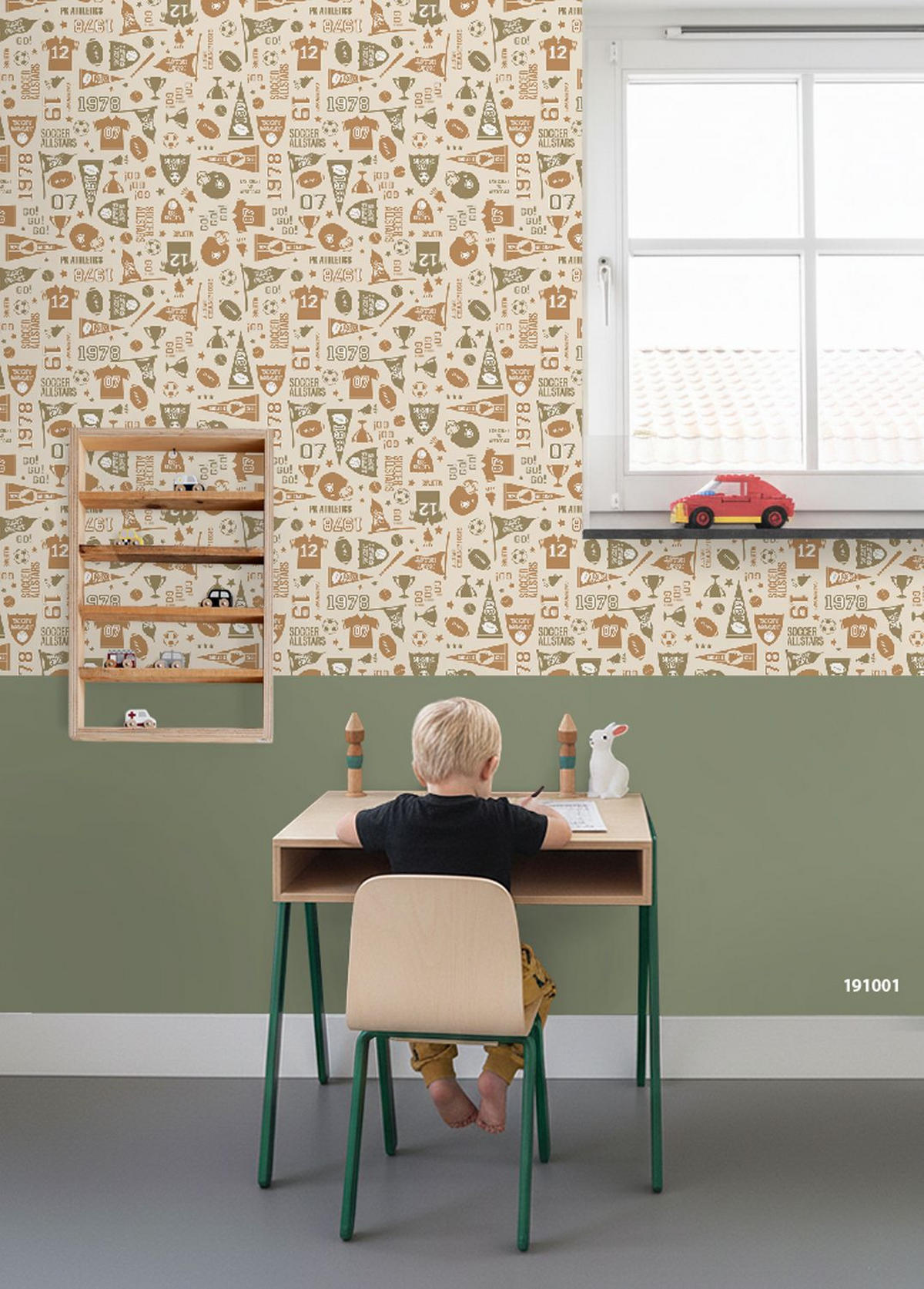 TAPETE Sportthema 50 x 900 cm - Braun, Papier (50/0.1cm) - ESTAhome