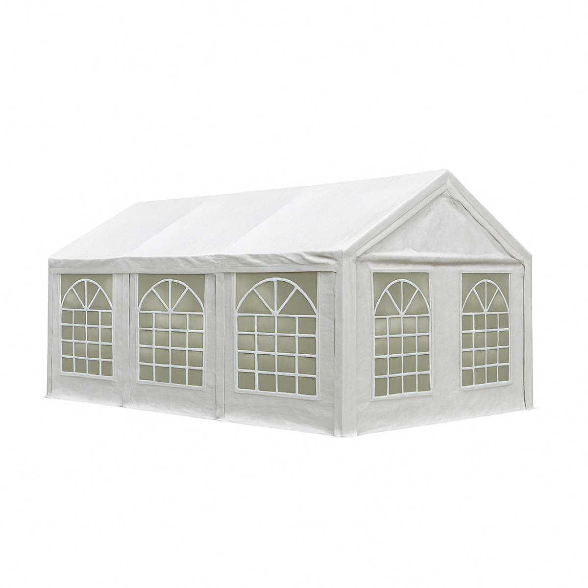 DACHPLANE Livingston - Zeltabdeckung für 4x8 Meter, PE weiss 180g/m². BxTxH: 800x400x310 cm - Weiß, Kunststoff (800/0.3/400cm) - TPFGarden