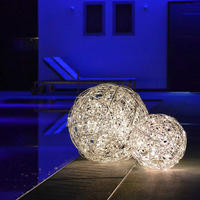 LED-AUSSENKUGEL Mesh Aluminium Ø 50cm - Alufarben, Metall (50/50/50cm) - s.luce