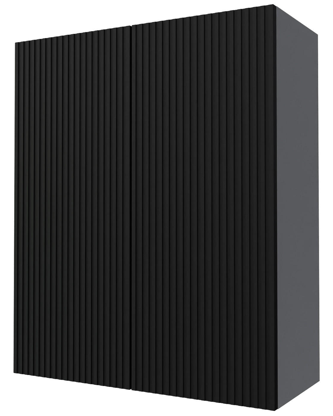 KÜCHENHÄNGESCHRANK Lamello W4/80 Schwarz Matt / Grau 80 / 32,5 / 96cm - Schwarz/Grau, Holz/Holzwerkstoff (80/96/32.5cm) - Feldmann-Wohnen