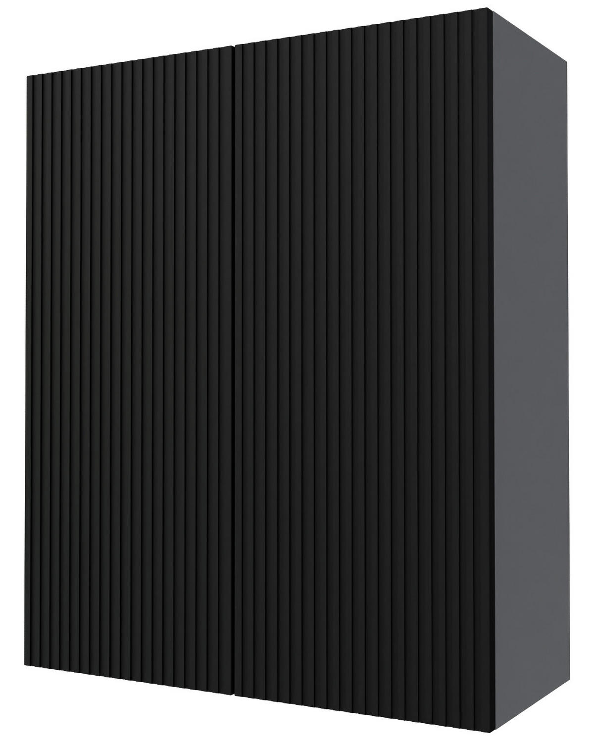 KÜCHENHÄNGESCHRANK Lamello W4/80 Schwarz Matt / Grau 80 / 32,5 / 96cm - Schwarz/Grau, Holz/Holzwerkstoff (80/96/32.5cm) - Feldmann-Wohnen