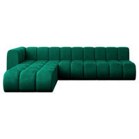 ECKSOFA modulares Sofa Darnel-L2 - 296x177x70 cm Grün - Dunkelgrün, Holzwerkstoff/Textil (296/177cm) - ALTDECOR