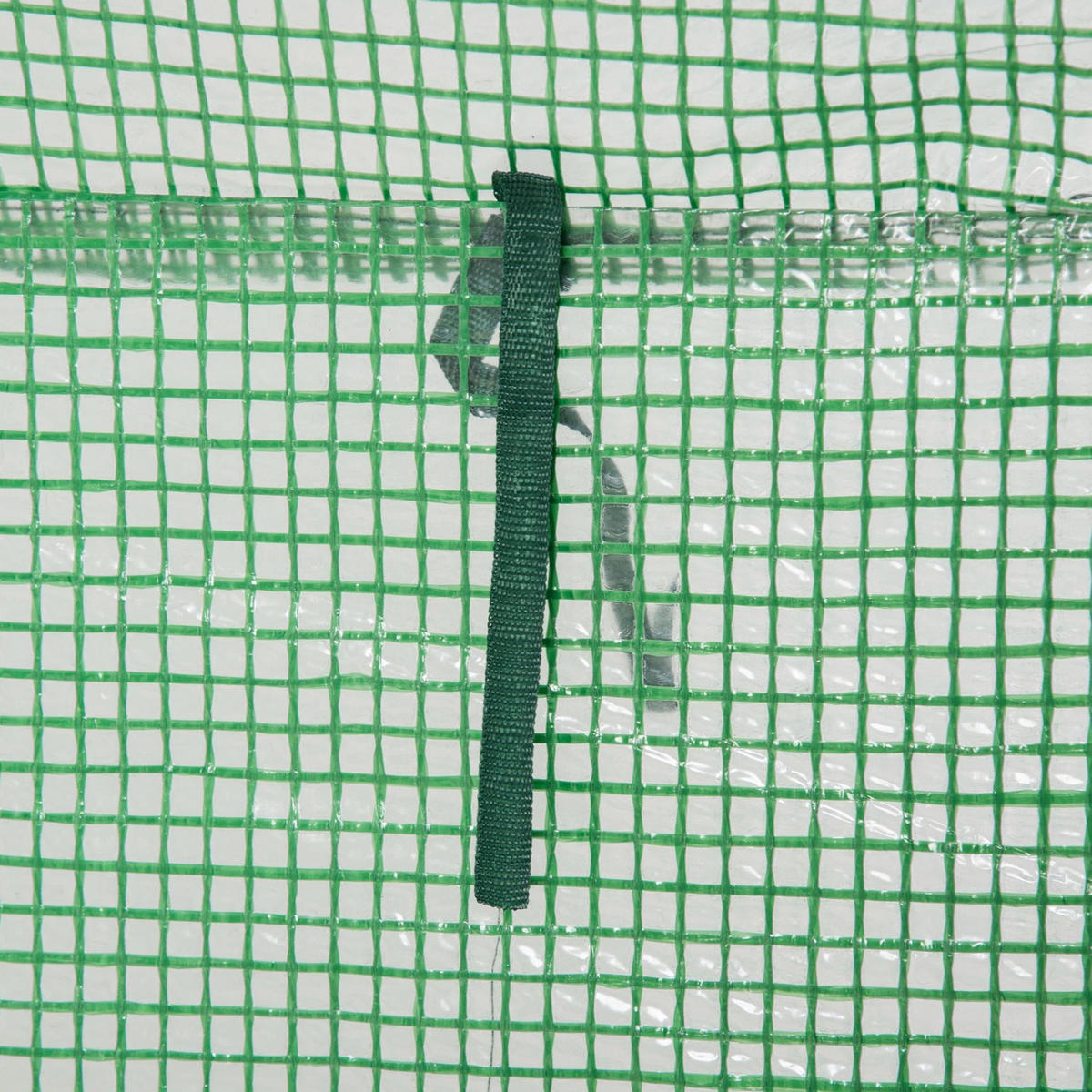 GEWÄCHSHAUS 100/50/150 cm in Dunkelgrün mit aufrollbarer Tür - Dunkelgrün, Metall (50/150/100cm) - Flora Grace