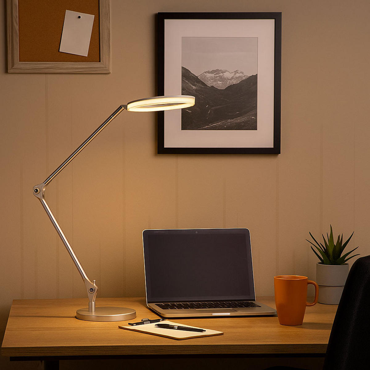 LED TISCHLEUCHTE ACE Silber satiniert - Silberfarben, Metall (8.4/8.4/80cm) - Globo Lighting