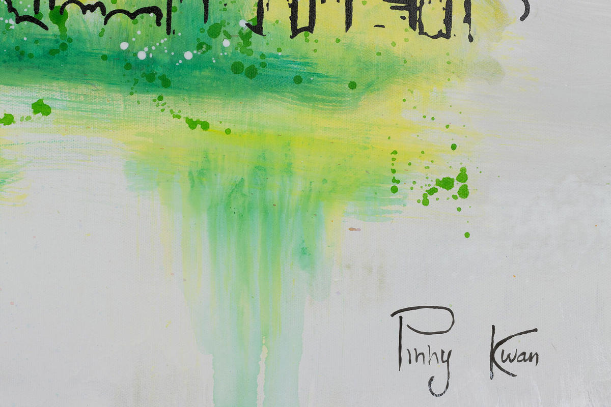ACRYLBILD HANDGEMALT 120/60 cm - Multicolor/Grau, Holz/Textil (1.7/60cm) - KUNSTLOFT