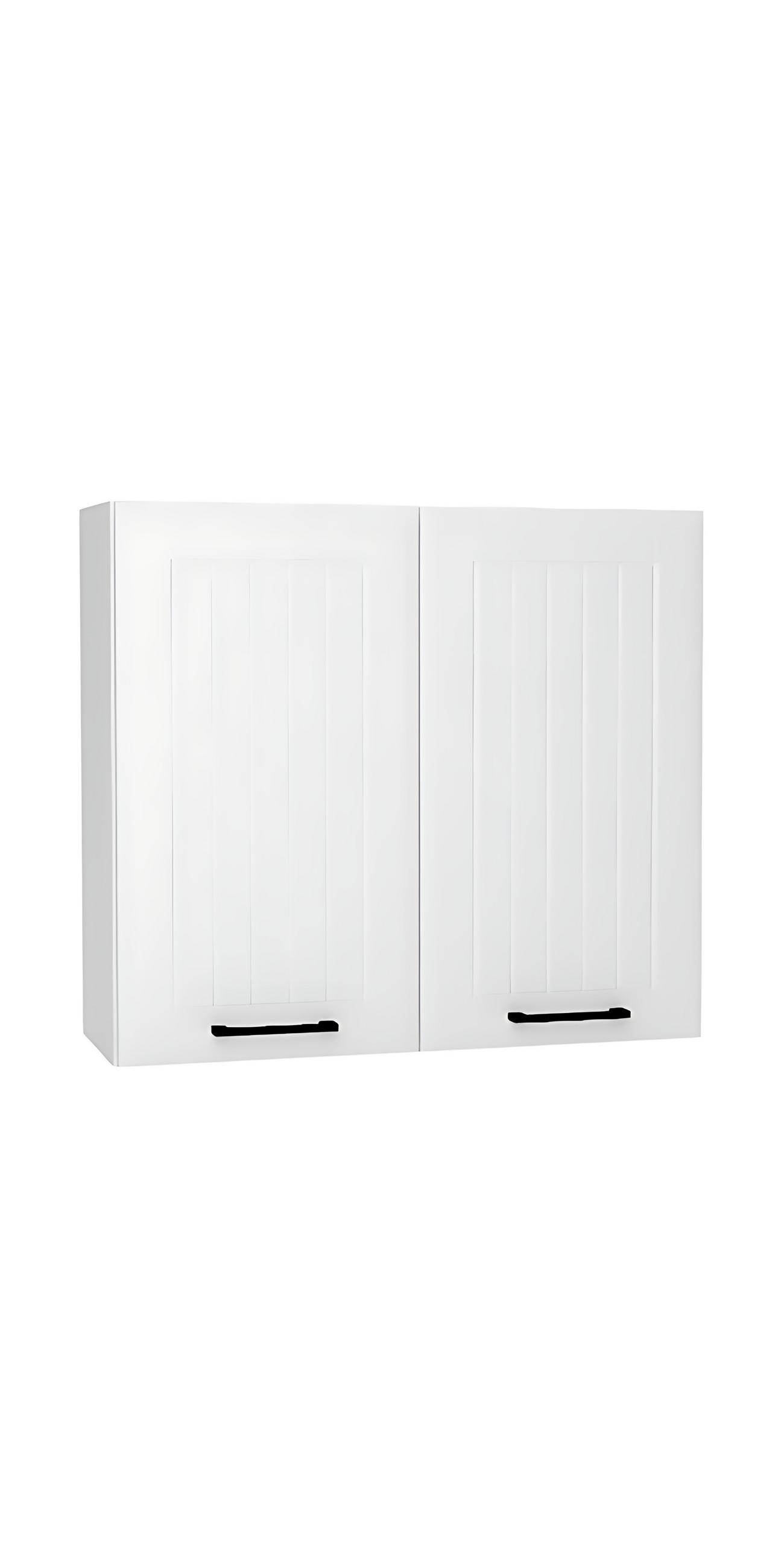 HÄNGESCHRANK W80 - ARVION - Stilvolle Wandlösung - Weiß, Holz/Metall (80/72/30cm) - ROYAL24_MARKT