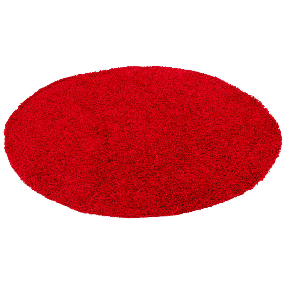 HOCHFLOR LANGFLOR SHAGGY TEPPICH FLUFFY RUND - Rot, Textil (160/160cm) - Pergamon