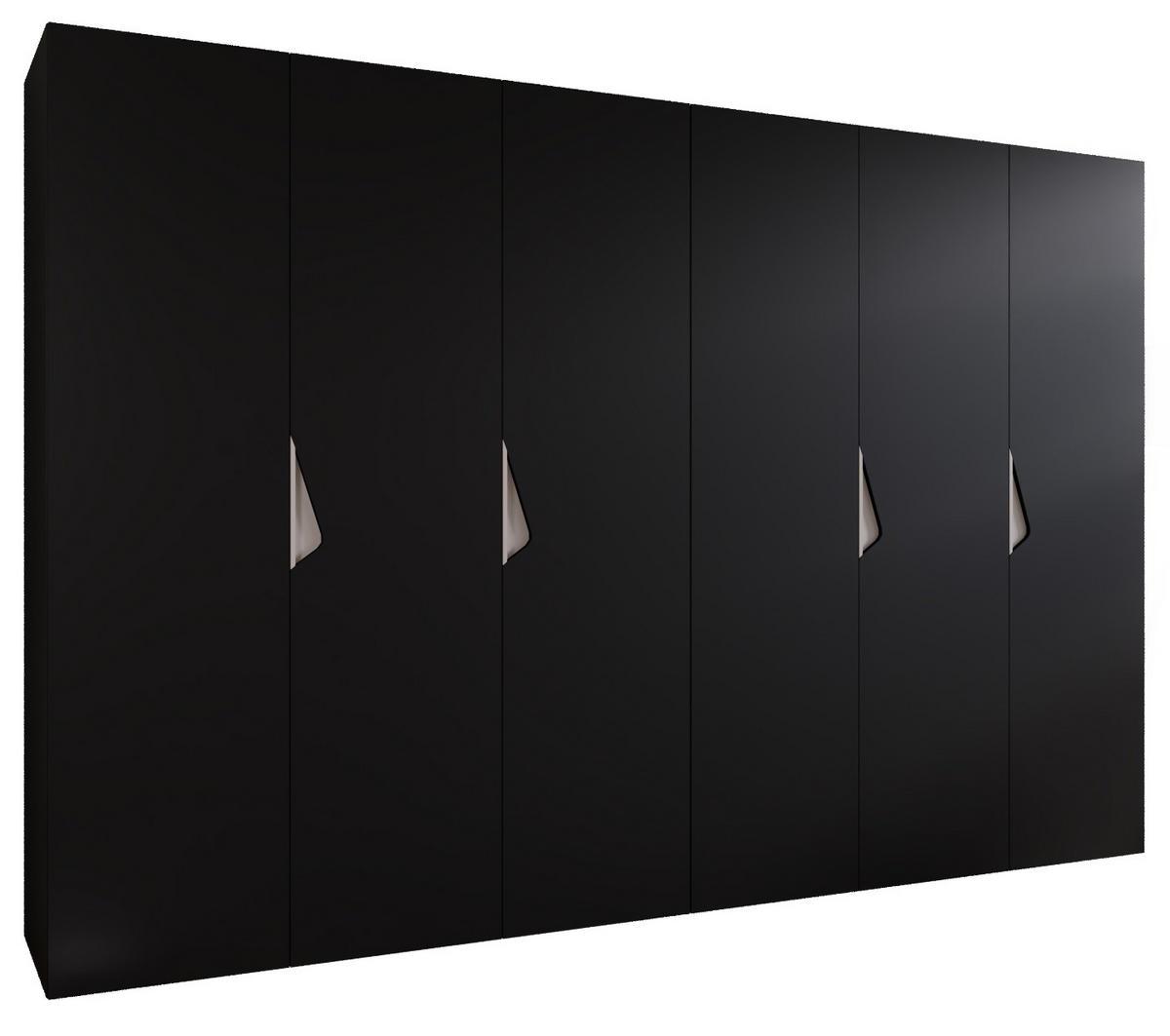 DREHTÜRENSCHRANK 202/300/52 6-türig - Beige/Schwarz, Holz/Metall (300/202/52cm) - Abiks Möbel