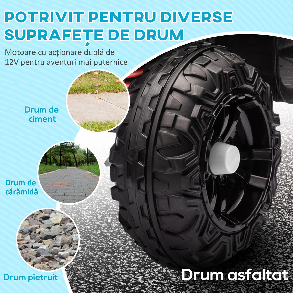 ELEKTRO-KINDERQUAD DE-06204 mit Licht, Musik und Federung Weiß - Weiß, Kunststoff/Metall (85/55.5/62cm) - ComfortXL