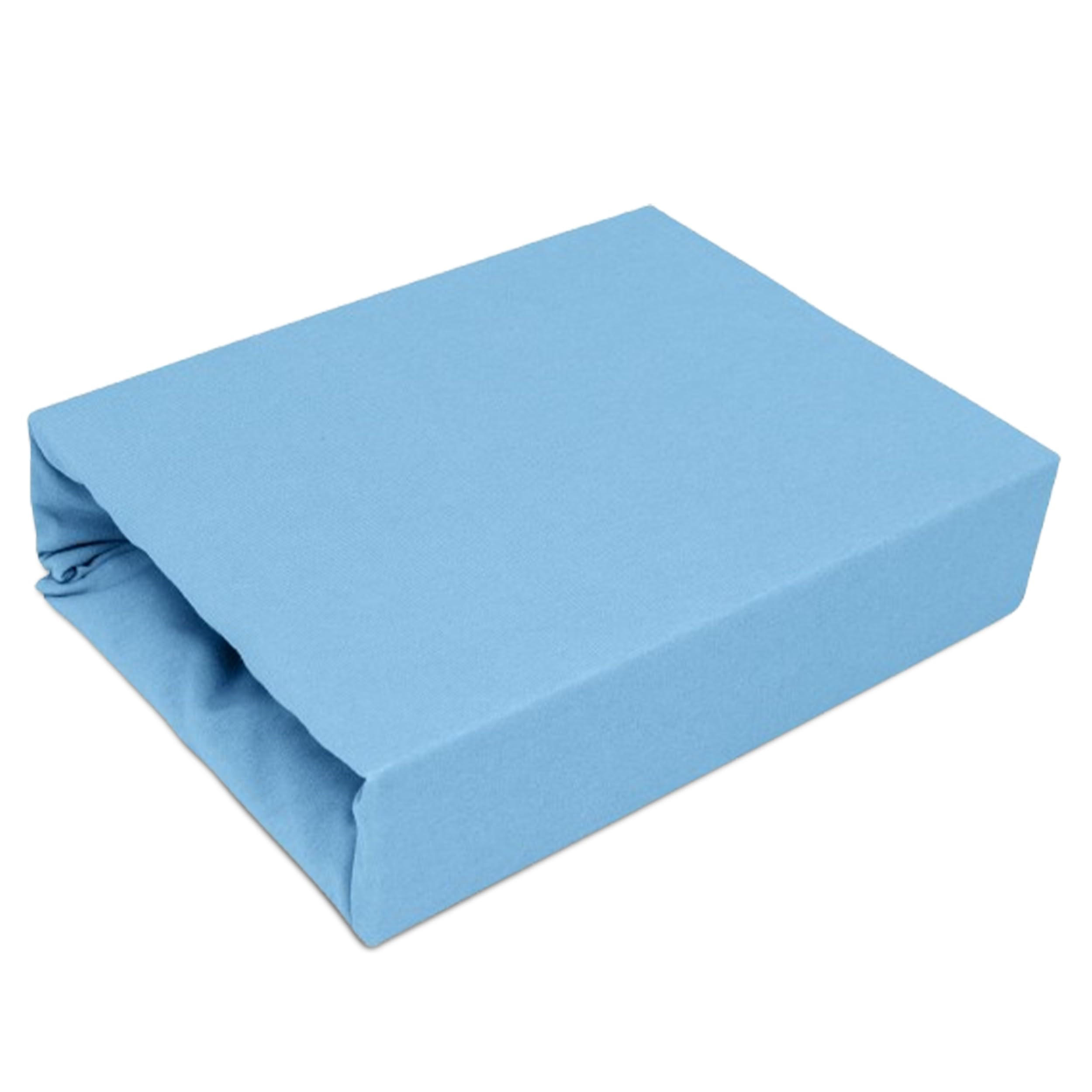 Best For Home Spannbettlaken Hellblau 80x160 cm
