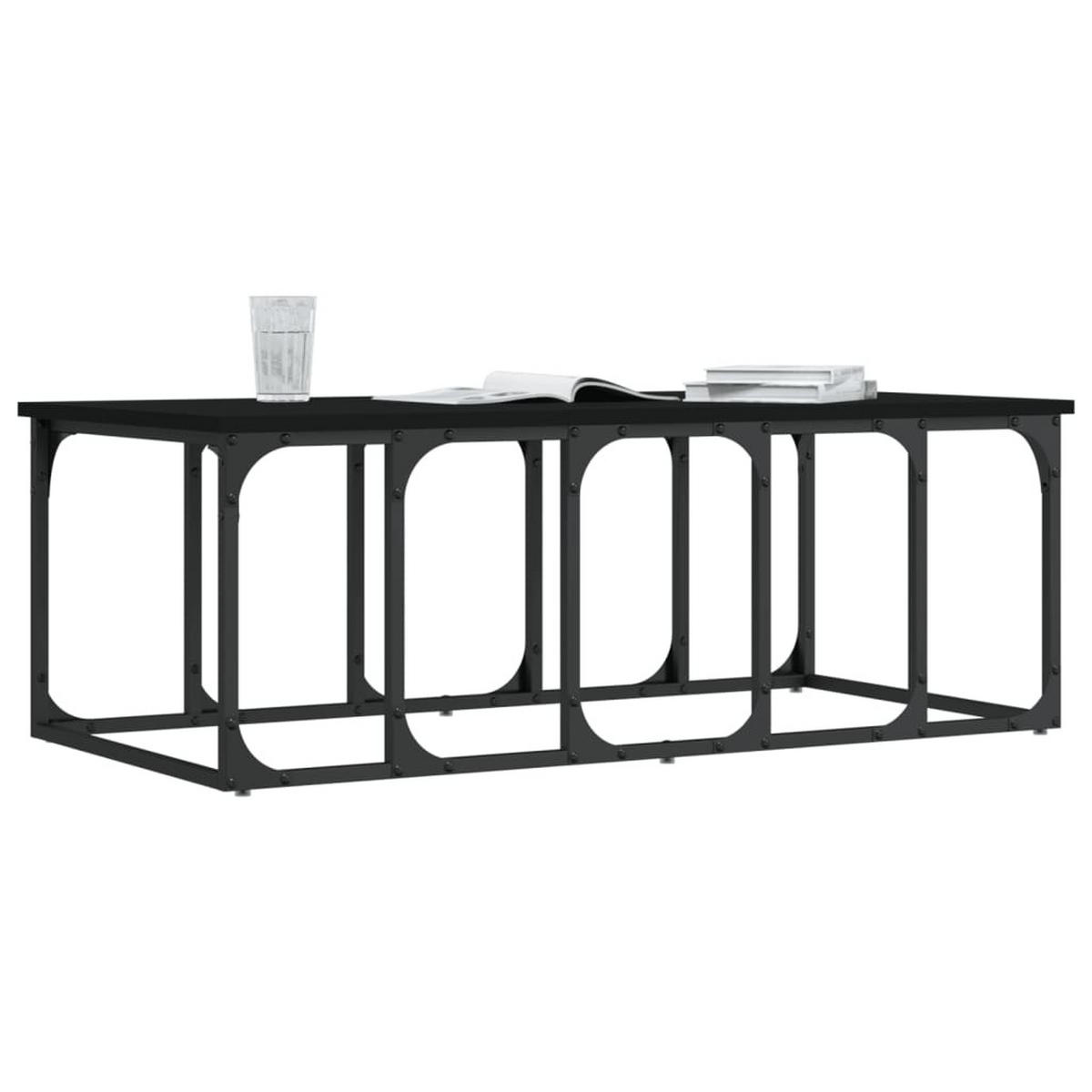 COUCHTISCH Schwarz 100x50x35,5 cm Holzwerkstoff - Schwarz, Holzwerkstoff (100/50/35.5cm) - furnicato