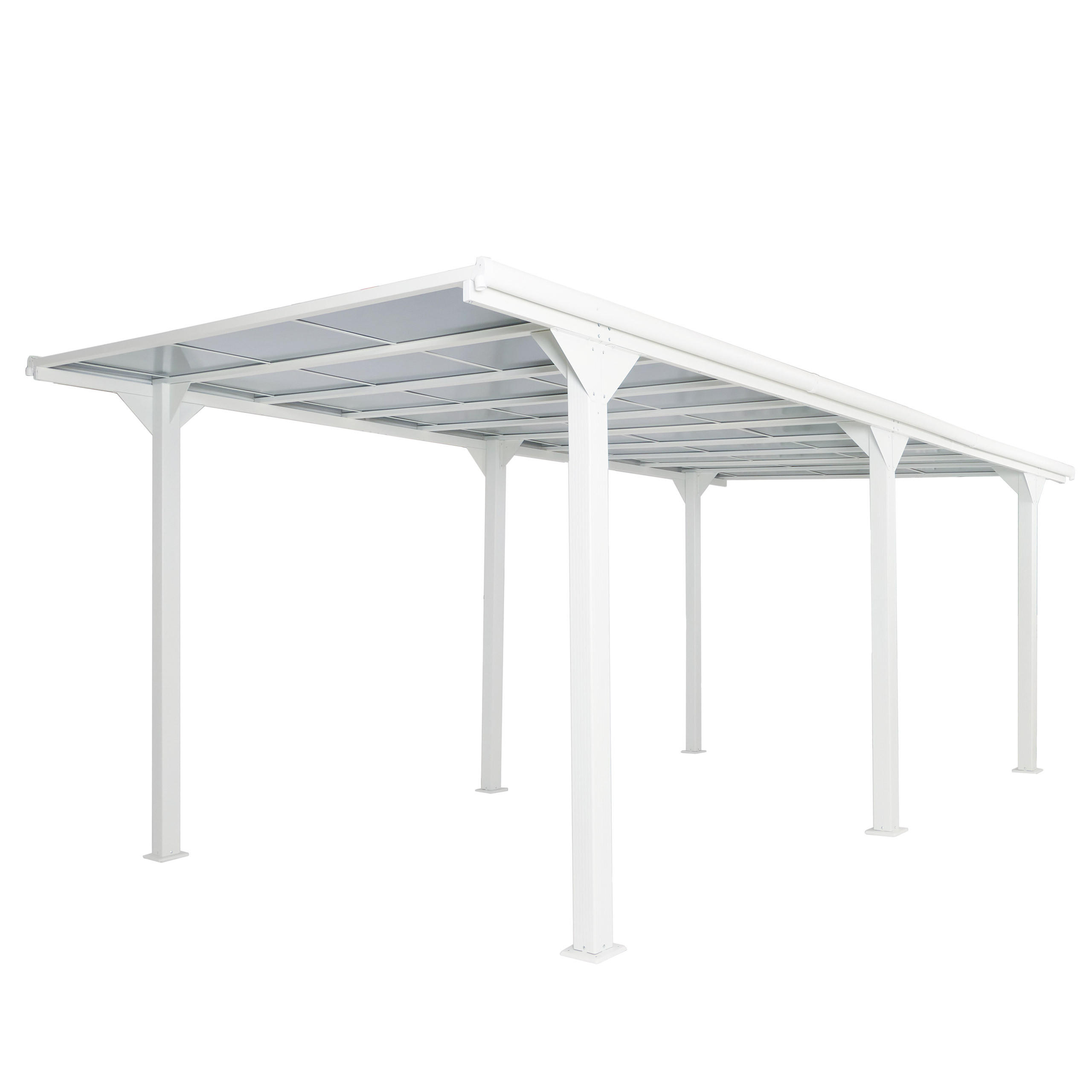 ALU-CARPORT Weiß - Weiß, Metall (604/249/316cm) - MCW