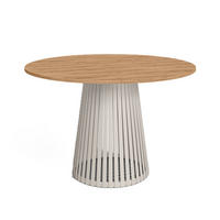 TISCH Gold Craft Eiche VIV Rund Mit Lamellen Kaschmir 75 cm - Braun, Holzwerkstoff (75/75/76cm) - Sepro Meble