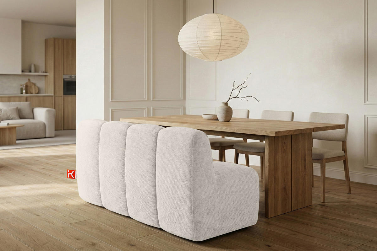ESSZIMMERBANK BRESCO, Cremig - Creme, Holz/Holzwerkstoff (163/80/72cm) - KONSIMO®