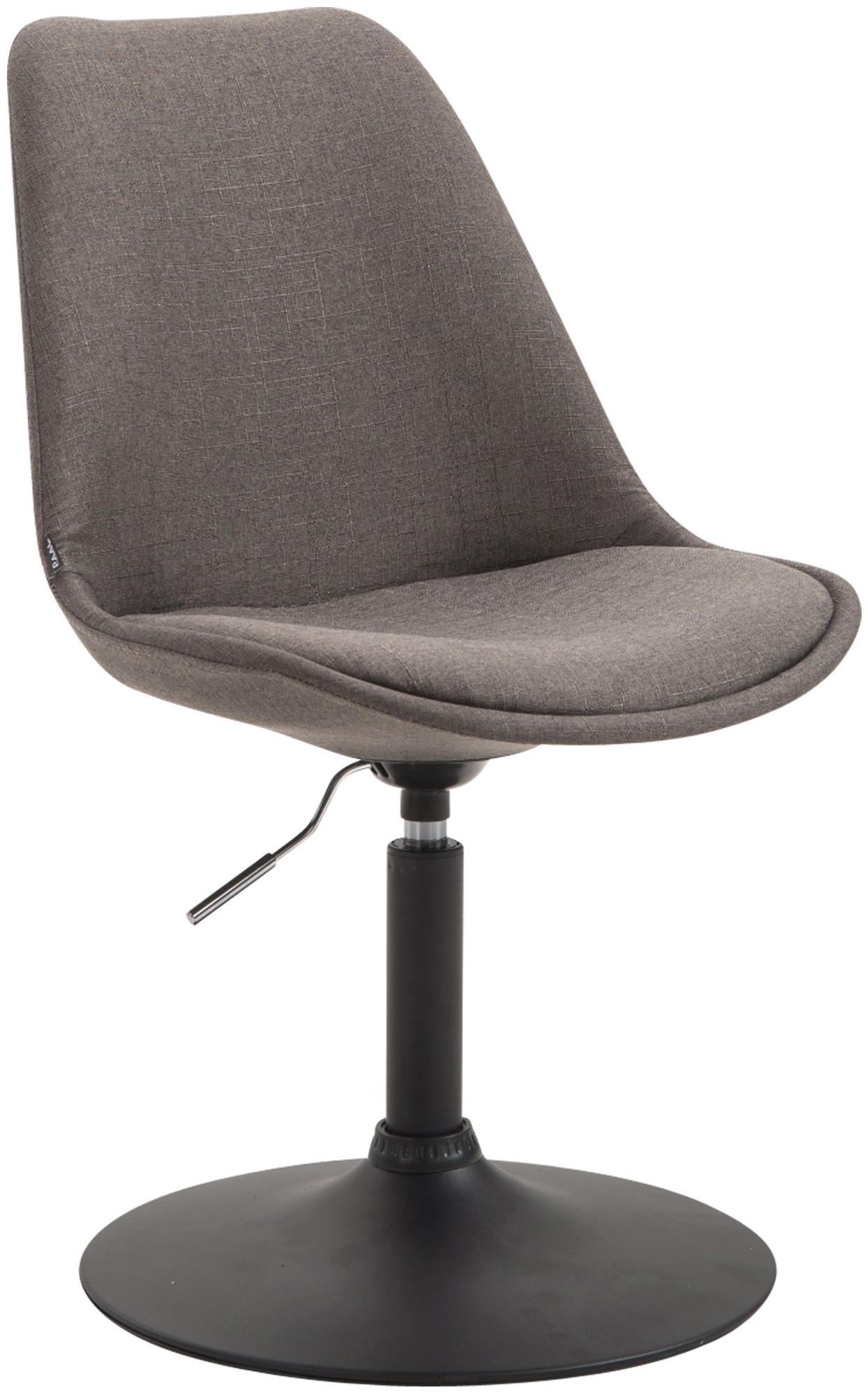 DREHSTUHL Stoff dunkelgrau - Dunkelgrau/Schwarz, Textil/Metall (48/76/57cm) - CLP