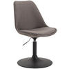 DREHSTUHL Stoff dunkelgrau - Dunkelgrau/Schwarz, Textil/Metall (48/76/57cm) - CLP