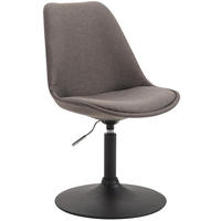 DREHSTUHL Stoff dunkelgrau - Dunkelgrau/Schwarz, Textil/Metall (48/76/57cm) - CLP