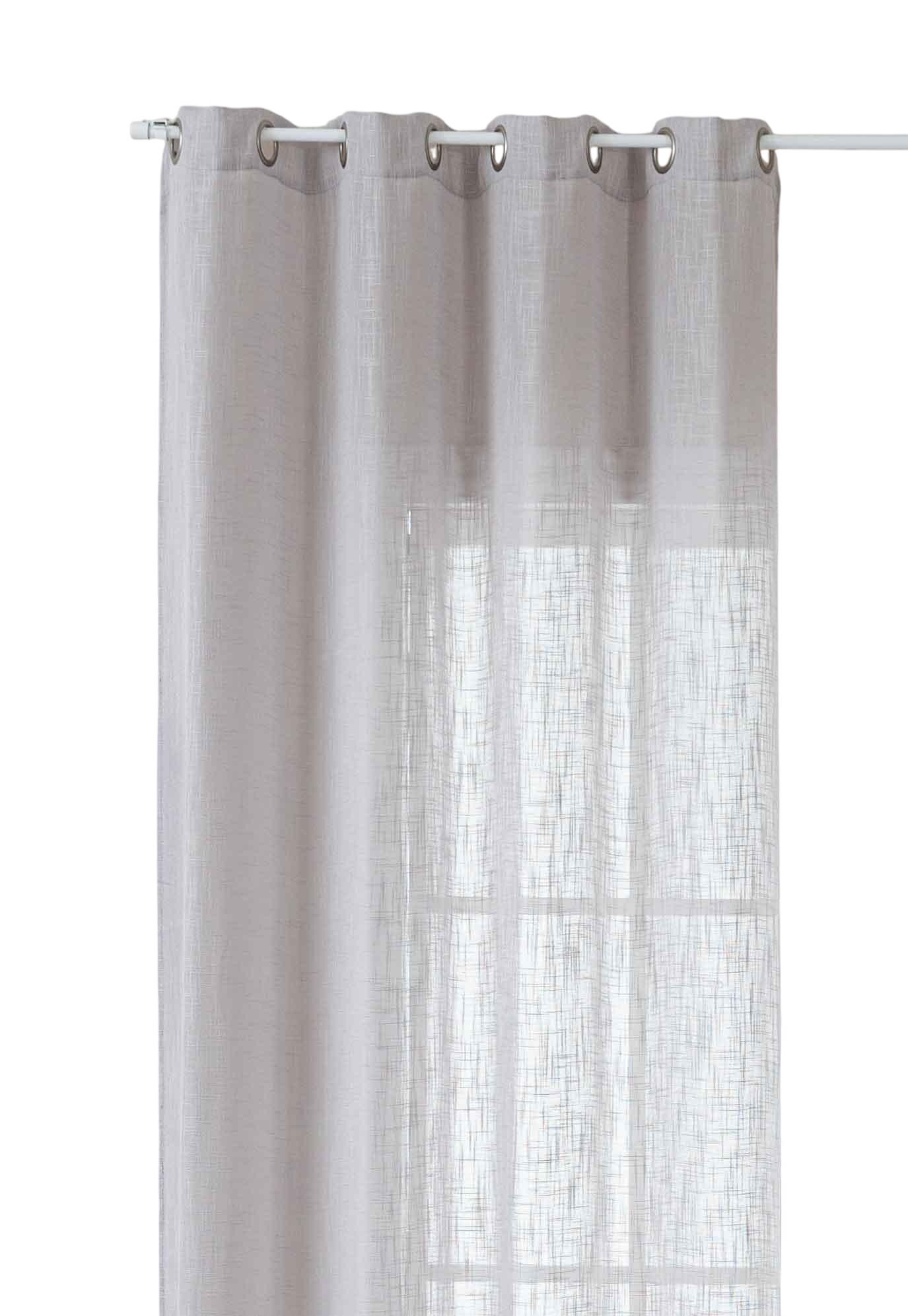 GARDINE SEOUL HxB 245x140 cm Grau - Grau, Textil (140/245cm) - Gardinenbox