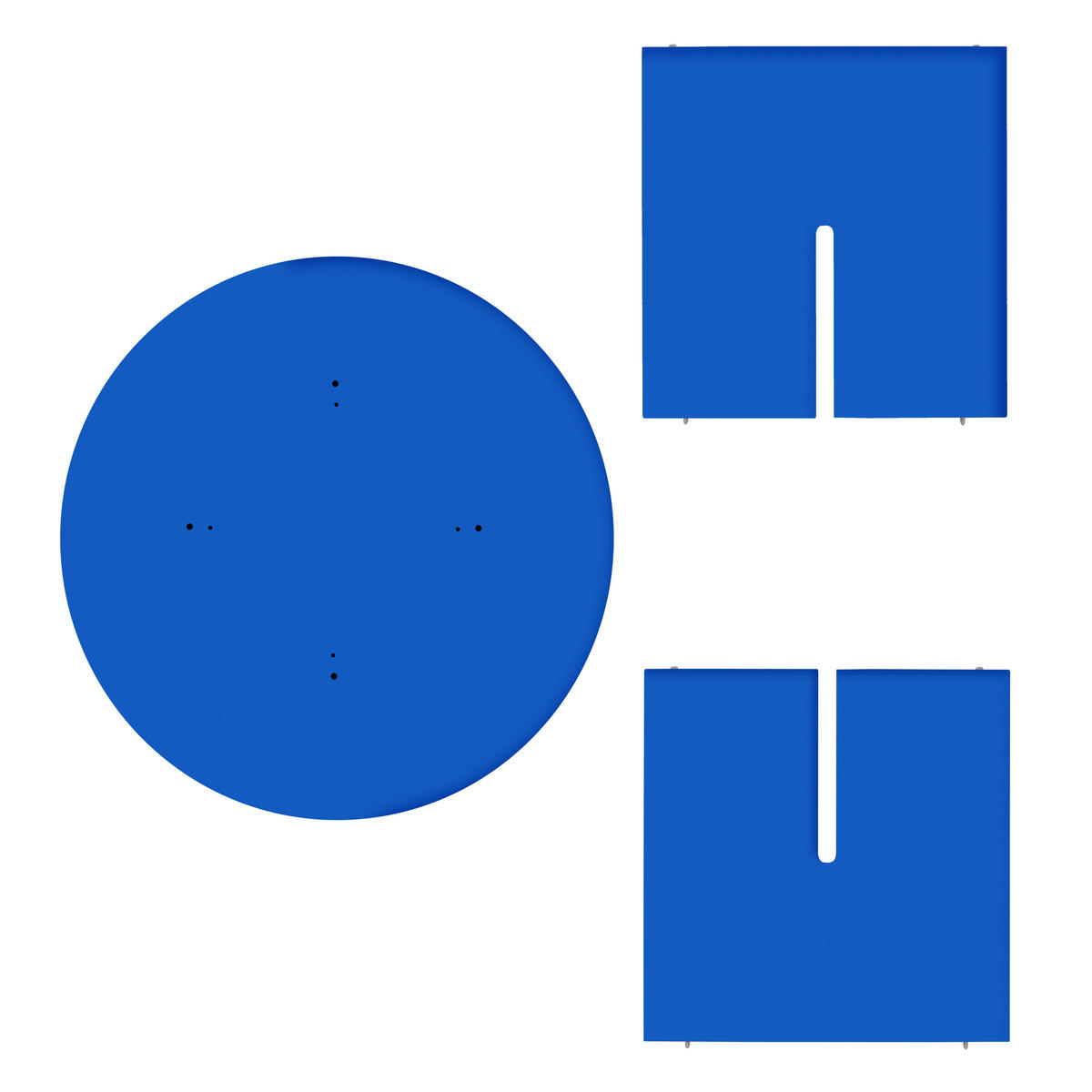 ESSTISCH Runder mit laminiertem 3 cm in Blau, 120 cm - Blau, Holzwerkstoff (120/120/75cm) - RNT By Really Nice Things