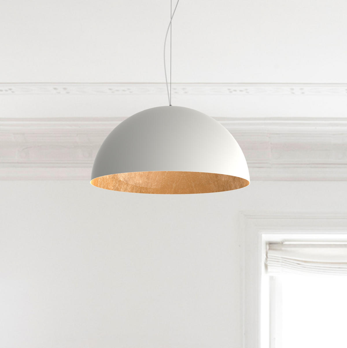 HÄNGELEUCHTE - Goldfarben, Metall (60/60/30cm) - Lumicom