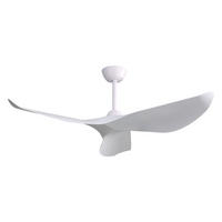 DECKENVENTILATOR 52Zoll Weiß ABS Flügel DC Motor Fernbedienung - Weiß, Kunststoff (132/132/30cm) - CASIVA