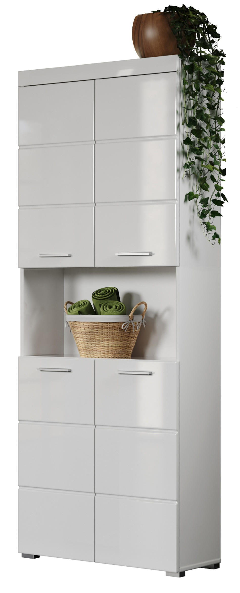 Top.Furn Hochschrank Weiß 73x190x31 cm