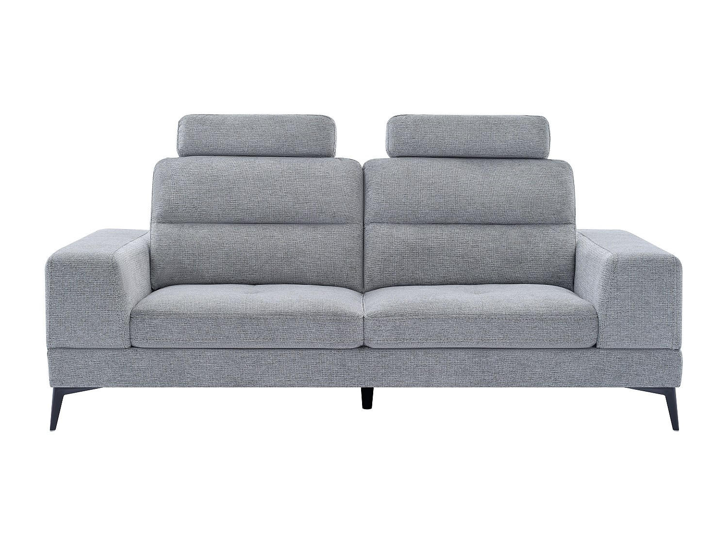 SOFA - 3 Personen - stoff - grau Udalio - Grau, Textil/Metall (215/86/123cm) - Vente-Unique