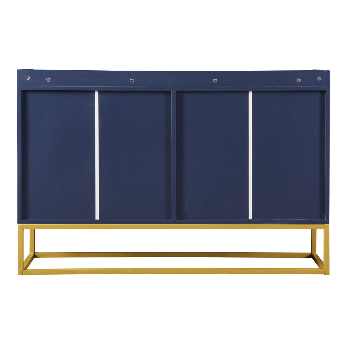 SIDEBOARD 120/30/80 cm navy aus Spanplatte mit 4 Türen - Dunkelblau, Holzwerkstoff (120/80/30cm) - OKWISH