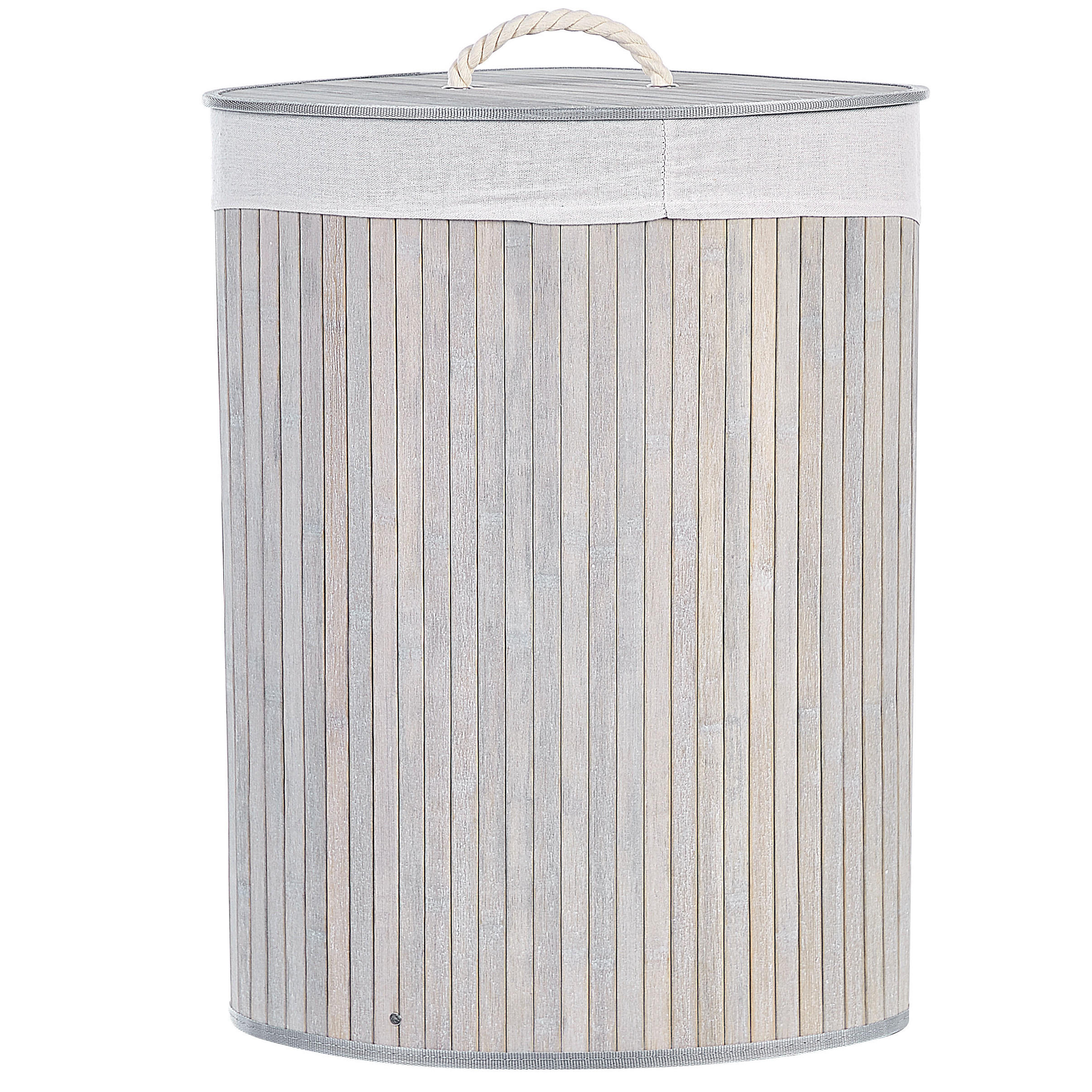 KORB Grau Matara - Weiß/Grau, Holz (60/60/35cm) - Beliani