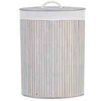 KORB Grau Matara - Weiß/Grau, Holz (60/60/35cm) - Beliani